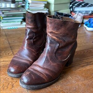 Freebird Vintage Brown Leather Ankle Booties